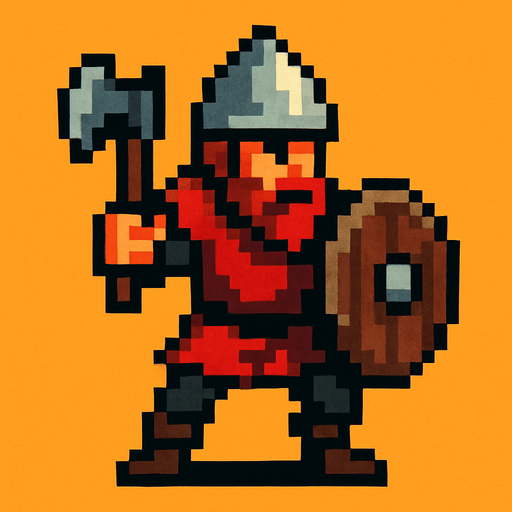 orta çağ düşman pixel art.
In-Game asset.  2d.  High contrast.  No shadows