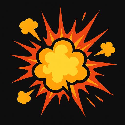 Explosion.
In-Game asset.  2d.  High contrast.  No shadows