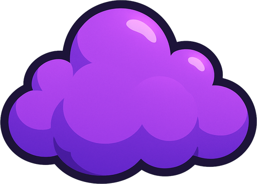 cloud purple.
In-Game asset.  2d.  High contrast.  No shadows