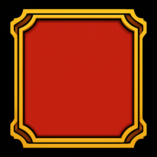 Marco de menu con relleno sin ningun texto.
In-Game asset.  2d.  High contrast.  No shadows