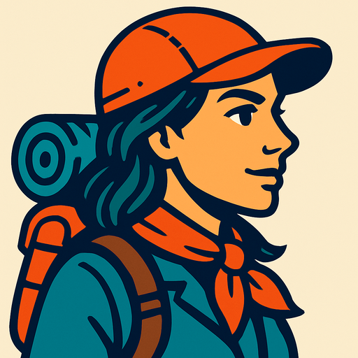 an adventurous woman profile photo.
In-Game asset.  2d.  High contrast.  No shadows