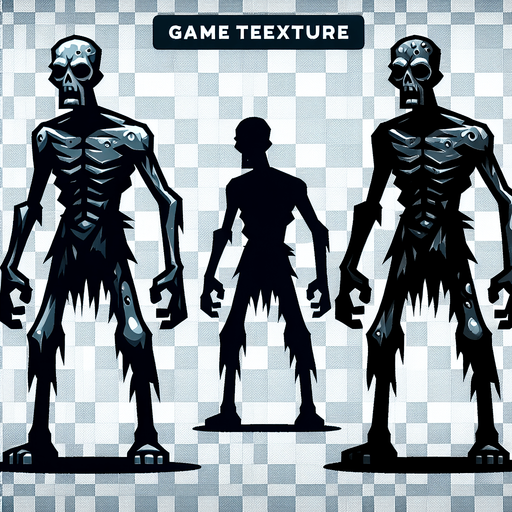 Zombie 2d.
Single Game Texture.  In-Game asset.  2d.  Blank background.  High contrast.  No shadows