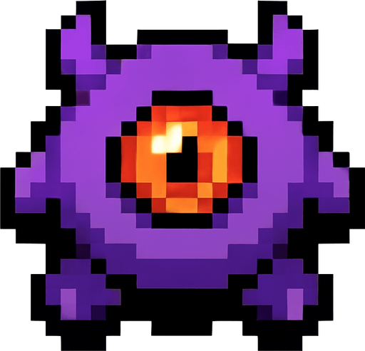 Un enemigo pequeño visto desde arriba, pixel cartoon..
In-Game asset.  2d.  High contrast.  No shadows no backgound