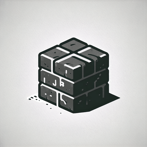 a forward facing brick with the writing "Jab" Single Game Texture. In-Game asset. 2d. Blank background. High contrast. No shadows.