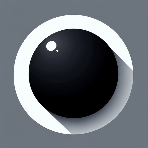 A completely black circle..
Single Game Texture. In-Game asset. 2d. Blank background. High contrast. No shadows.