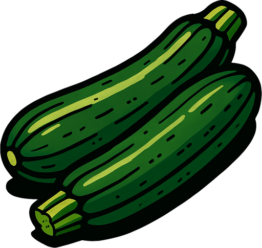 Courgettes.
In-Game asset.  2d.  High contrast.  No shadows