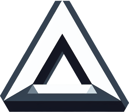 A white triangle pointing down..
Single Game Texture. In-Game asset. 2d. Blank background. High contrast. No shadows.