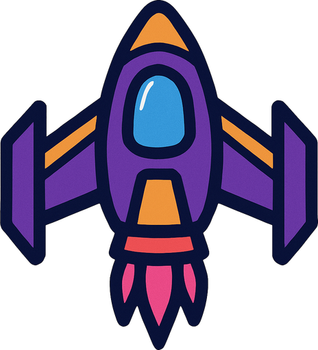 Uzay gemisi.
In-Game asset.  2d.  High contrast.  No shadows