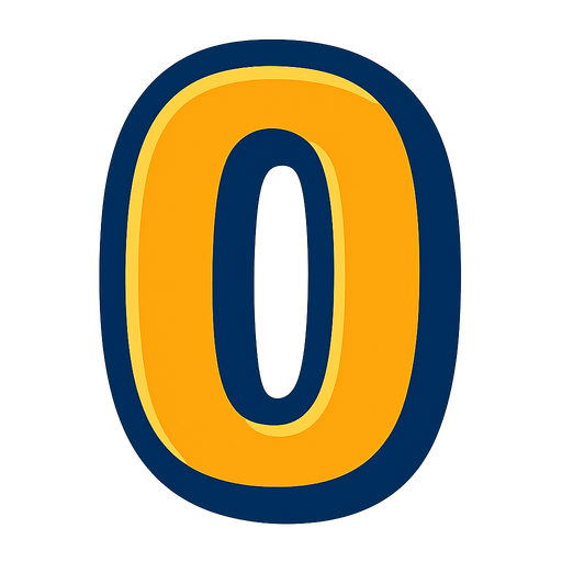 number 0.
In-Game asset.  2d.  High contrast.  No shadows
