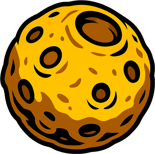 yellow meteor ball no flame effect.
In-Game asset.  2d.  High contrast.  No shadows