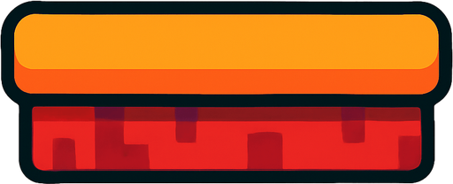 rectangle shape jumping platform for a simple 2D game.
In-Game asset.  2d.  High contrast.  No shadows