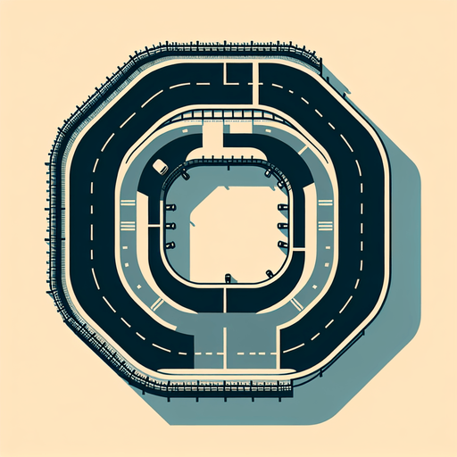 Race track top view.
Single Game Texture. In-Game asset. 2d. Blank background. High contrast. No shadows.