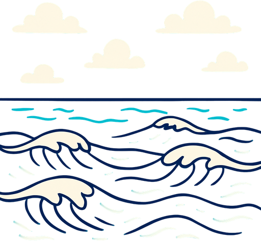 deniz arka plan.
In-Game asset.  2d.  High contrast.  No shadows