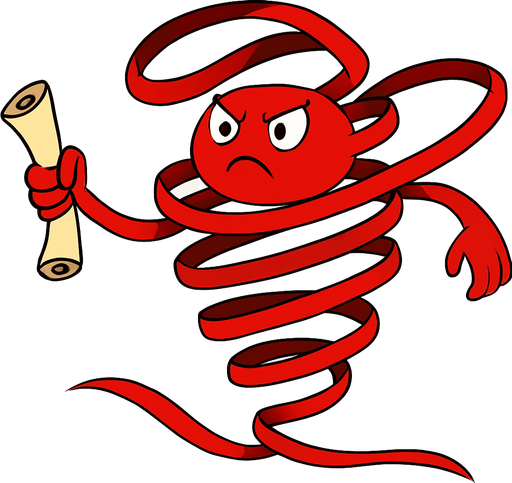 Red Tape enemy extends as if bouncing while moving