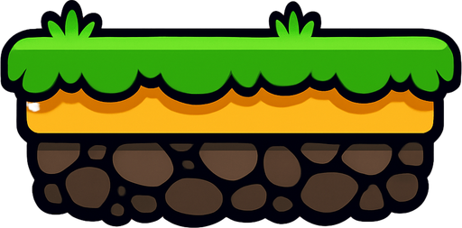 platform.
In-Game asset.  2d.  High contrast.  No shadows