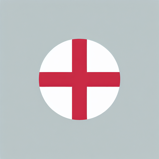 england flag. simple. flat.
Single Game Texture. In-Game asset. 2d. Blank background. High contrast. No shadows.