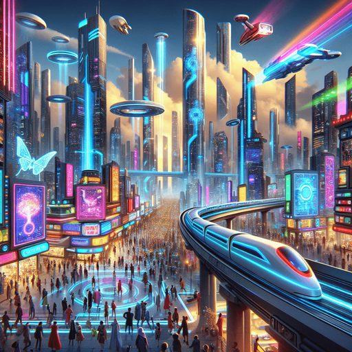 city landscape.
video game style