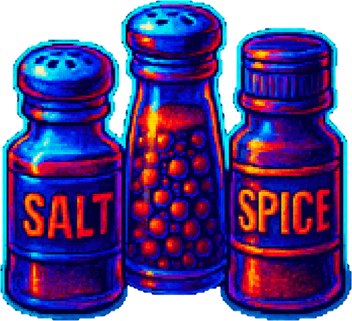 A set of spices shakers.