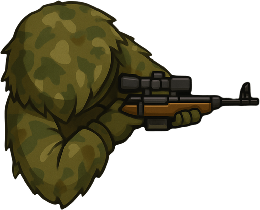 o bir sniper elbisesine sahip