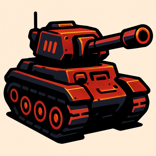 enemy tank.
In-Game asset.  2d.  High contrast.  No shadows