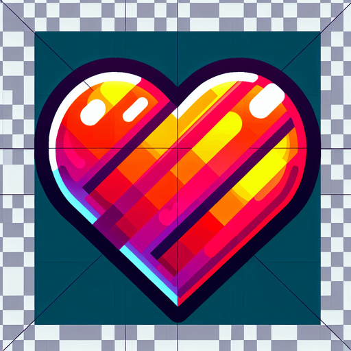 heart icon.
Single Game Texture.  In-Game asset.  2d.  Blank background.  High contrast.  No shadows