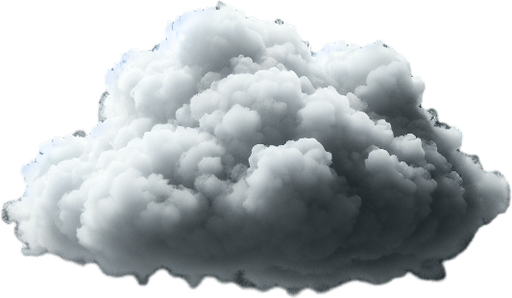 single cloud.
Single Game Texture.  In-Game asset.  Blank background.  High contrast