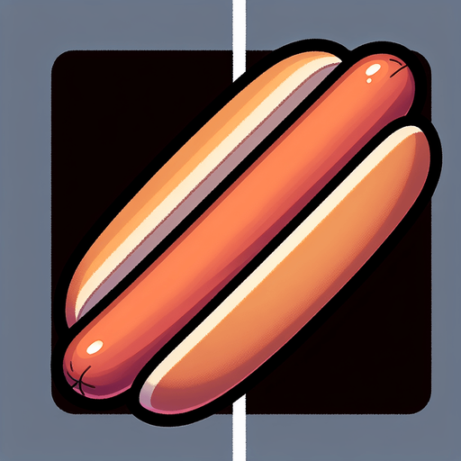 hotdog with no mustard no ketchup only bread and dog.
Single Game Texture. In-Game asset. 2d. Blank background. High contrast. No shadows.