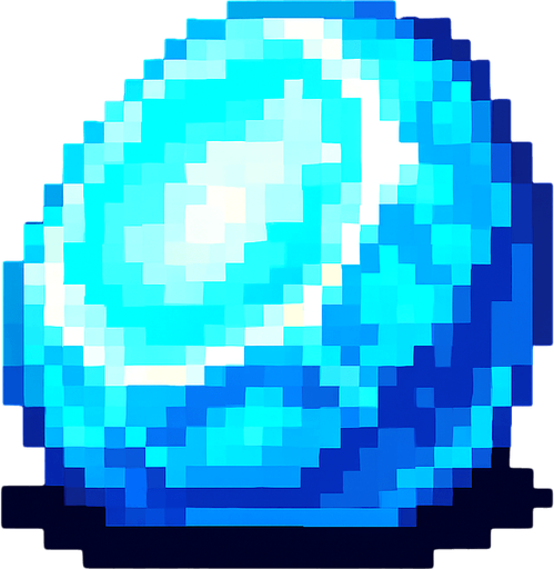 Piedra lunar brillante pixelart.
In-Game asset.  2d.  High contrast.  No shadows