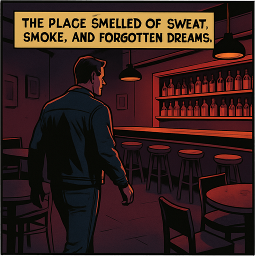 yazıyı güncelle "The place smelled of sweat, smoke, and forgotten dreams."