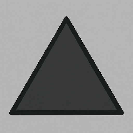 triangulo gris oscuro.
In-Game asset.  2d.  High contrast.  No shadows