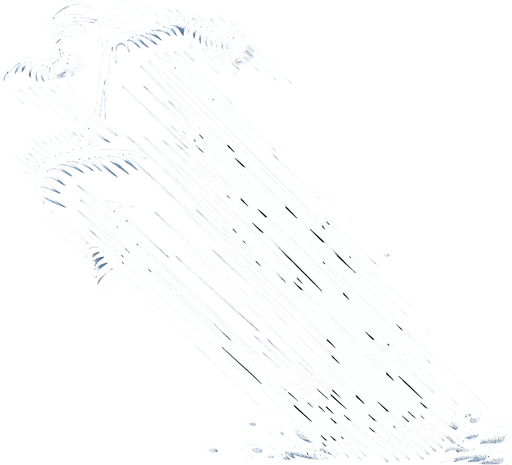 trace blanche verticale d'un effet de coup de ninja