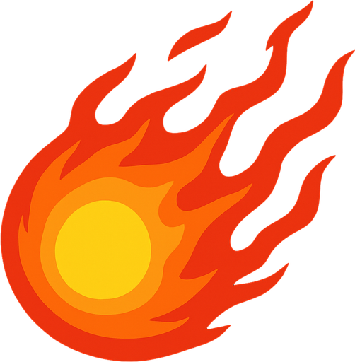 Fireball.
In-Game asset.  2d.  High contrast.  No shadows