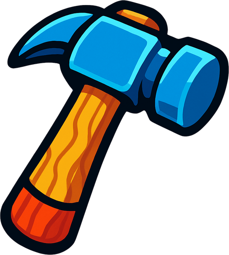 Hammer.
In-Game asset.  2d.  High contrast.  No shadows