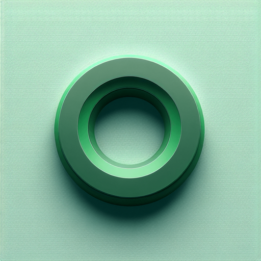 top view A green round start button empty in the center like a ring.