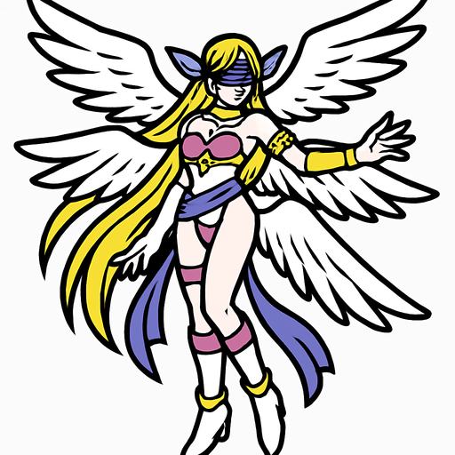 Angewomon.
In-Game asset.  2d.  High contrast.  No shadows