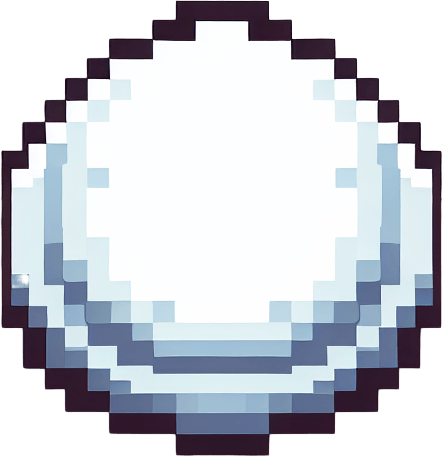 Genera un boton blanco en pixel art sin texto.
Single Game Texture.  In-Game asset.  2d.  Blank background.  High contrast.  No shadows