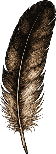 Una pluma realista.
In-Game asset.  2d.  High contrast.  No shadows. Realista