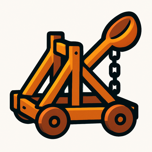 catapult.
In-Game asset.  2d.  High contrast.  No shadows