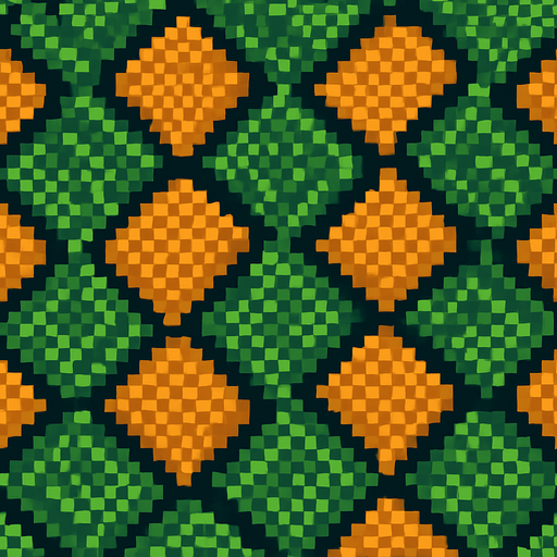 2d pixel art snake skin.
High contrast.  No shadows