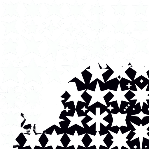 A spritesheet consisting of a variety of white stars. vector style..
Single Game Texture. In-Game asset. 2d. Blank background. High contrast. No shadows.