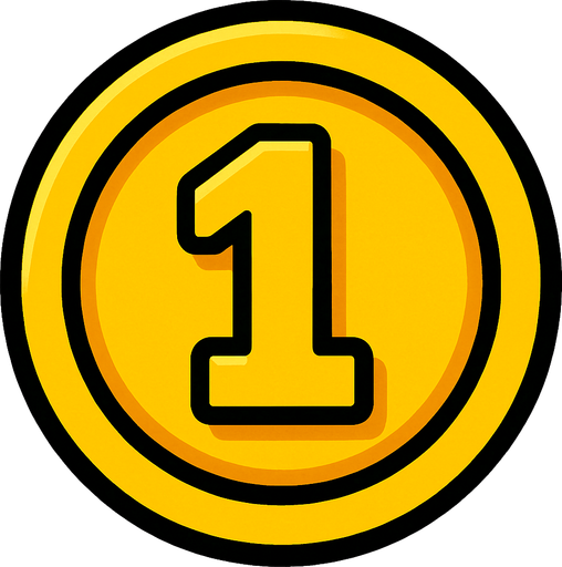 coin for 2D.
In-Game asset.  2d.  High contrast.  No shadows