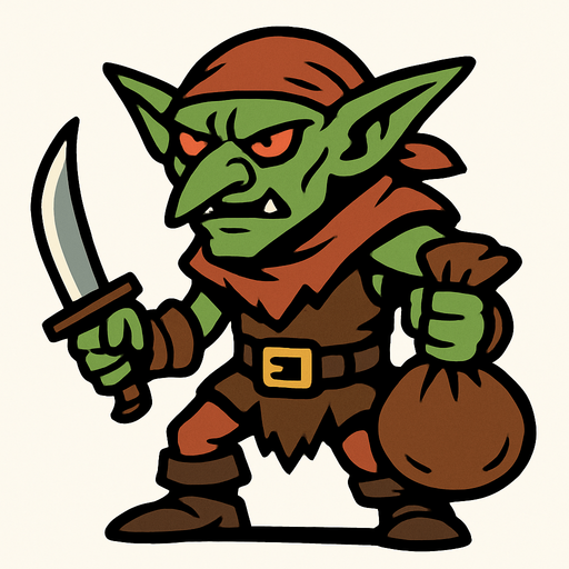haydut goblin.
In-Game asset.  2d.  High contrast.  No shadows