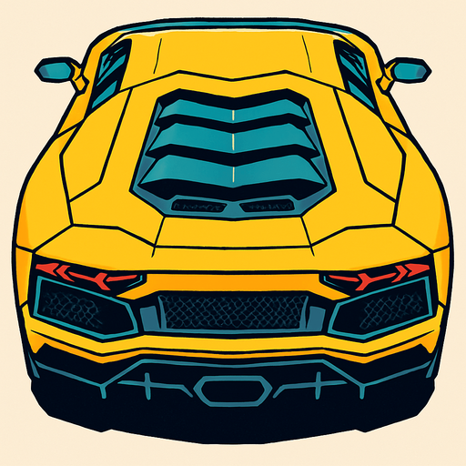Lambirghini aventador arkasi ama yukaridan
In-Game asset.  2d.  High contrast.  No shadows