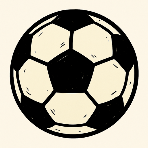 Fotbal bal.
In-Game asset.  2d.  High contrast.  No shadows