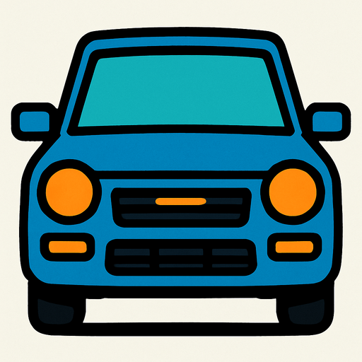 Car facing front.
In-Game asset.  2d.  High contrast.  No shadows