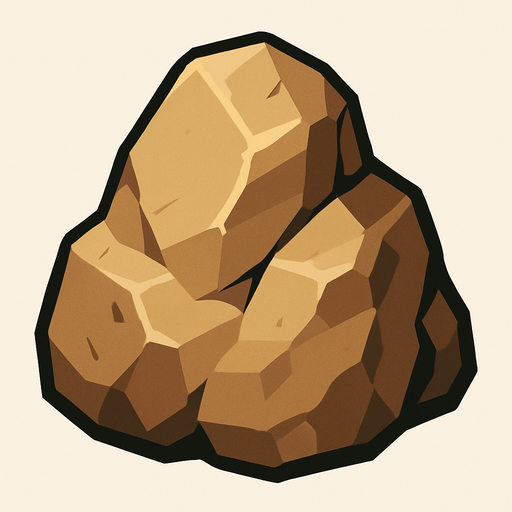 rock.
In-Game asset.  2d.  High contrast.  No shadows