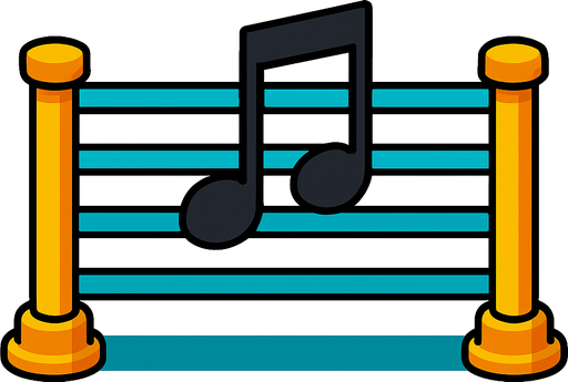 MÜZİK NOTASI ŞEKLİNDE BİR ENGEL AMA YATAY OLACAK.
In-Game asset.  2d.  High contrast.  No shadows