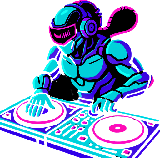 DJ evolucionado.
In-Game asset.  2d.  High contrast.  No shadows