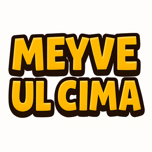 "Meyve Ul Cima"
 text logo.
In-Game asset.  2d.  High contrast.  No shadows