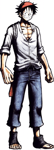 Replace the man with Monkey D. Luffy